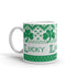Shamrock Fair Isle Mug for Knitters, Knitting Mug, Knitter Gift, St. Patrick's Day Mug